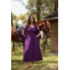 image:imageScarlet Darkness Renaissance Dress for Women Medieval Peasant Dress Long Bell Sleeve DressesDark Purple