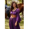 image:imageScarlet Darkness Renaissance Dress for Women Medieval Peasant Dress Long Bell Sleeve DressesDark Purple