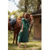 image:imageScarlet Darkness Renaissance Dress for Women Medieval Peasant Dress Long Bell Sleeve DressesGreen