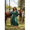 image:imageScarlet Darkness Renaissance Dress for Women Medieval Peasant Dress Long Bell Sleeve DressesGreen