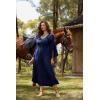 image:imageScarlet Darkness Renaissance Dress for Women Medieval Peasant Dress Long Bell Sleeve DressesNavy Blue