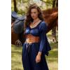 image:imageScarlet Darkness Renaissance Dress for Women Medieval Peasant Dress Long Bell Sleeve DressesNavy Blue