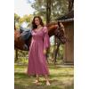 image:imageScarlet Darkness Renaissance Dress for Women Medieval Peasant Dress Long Bell Sleeve DressesPink