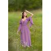 image:imageScarlet Darkness Renaissance Dress for Women Medieval Peasant Dress Long Bell Sleeve DressesPurple
