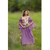 image:imageScarlet Darkness Renaissance Dress for Women Medieval Peasant Dress Long Bell Sleeve DressesPurple