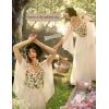 image:imageScarlet Darkness Renaissance Dress for Women Medieval Peasant Dress Long Bell Sleeve DressesWhite