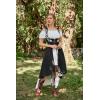 image:imageScarlet Darkness Renaissance Hood Dress for Women Medieval Costume Underbust Pirate Dresses with PocketsBlack