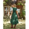 image:imageScarlet Darkness Renaissance Hood Dress for Women Medieval Costume Underbust Pirate Dresses with PocketsEmerald Green