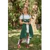 image:imageScarlet Darkness Renaissance Hood Dress for Women Medieval Costume Underbust Pirate Dresses with PocketsEmerald Green
