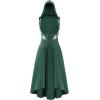 image:imageScarlet Darkness Renaissance Hood Dress for Women Medieval Costume Underbust Pirate Dresses with PocketsEmerald Green