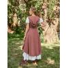 image:imageScarlet Darkness Renaissance Hood Dress for Women Medieval Costume Underbust Pirate Dresses with PocketsMauve Pink