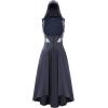 image:imageScarlet Darkness Renaissance Hood Dress for Women Medieval Costume Underbust Pirate Dresses with PocketsNavy