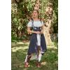 image:imageScarlet Darkness Renaissance Hood Dress for Women Medieval Costume Underbust Pirate Dresses with PocketsNavy