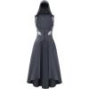 image:imageScarlet Darkness Renaissance Hood Dress for Women Medieval Costume Underbust Pirate Dresses with PocketsSlate Gray