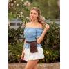 image:imageScarlet Darkness Renaissance Pirate Shirt Women Summer Off Shoulder Tops Short Sleeve Peplum Peasant BlousesLight Blue