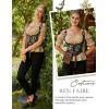 image:imageScarlet Darkness Renaissance Pirate Shirt Women Summer Off Shoulder Tops Short Sleeve Peplum Peasant BlousesLight Khaki