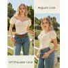 image:imageScarlet Darkness Renaissance Shirt Women Short Sleeve Corset Tops Peasant BlousesApricot