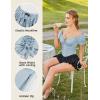 image:imageScarlet Darkness Renaissance Shirt Women Short Sleeve Corset Tops Peasant BlousesLight Blue