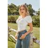image:imageScarlet Darkness Renaissance Shirt Women Short Sleeve Corset Tops Peasant BlousesOffwhite