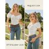 image:imageScarlet Darkness Renaissance Shirt Women Short Sleeve Corset Tops Peasant BlousesOffwhite