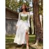 image:imageScarlet Darkness Renaissance Skirt High Waisted Maxi Skirts for Women Tiered Long Skirt