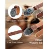 image:imageScarlet Darkness Western Belt for Women Leather Cowgirl Belt with Turquoise Buckle Country Belts for Jeans DressesBrown Cow Print With Crystal Buckle
