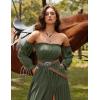image:imageScarlet Darkness Western Belt for Women Leather Cowgirl Belt with Turquoise Buckle Country Belts for Jeans DressesLight Brown