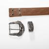 image:imageScarlet Darkness Western Belts for Woman Renaissance Cowgirl Leather Belt with Removable BuckleBrown Silver