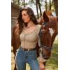 image:imageScarlet Darkness Western Belts for Woman Renaissance Cowgirl Leather Belt with Removable BuckleCoffee
