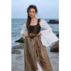 image:imageScarlet Darkness Western Belts for Woman Renaissance Cowgirl Leather Belt with Removable BuckleDark Brown