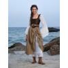 image:imageScarlet Darkness Western Belts for Woman Renaissance Cowgirl Leather Belt with Removable BuckleDark Brown