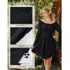 image:imageScarlet Darkness Women Corset Dress Off Shoulder Bell Sleeve Ruffled Fairy Mini DressBlack