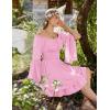image:imageScarlet Darkness Women Corset Dress Off Shoulder Bell Sleeve Ruffled Fairy Mini DressLight Pink