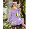 image:imageScarlet Darkness Women Corset Dress Off Shoulder Bell Sleeve Ruffled Fairy Mini DressLight Purple