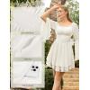 image:imageScarlet Darkness Women Corset Dress Off Shoulder Bell Sleeve Ruffled Fairy Mini DressWhite