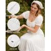 image:imageScarlet Darkness Women Corset Tops Renaissance Off the Shoulder Shirt Summer Dressy Lace Square Neck BlouseWhite