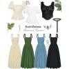 image:imageScarlet Darkness Women Renaissance Corset Dress Square Neck Cottagecore Fishbone SundressApricot