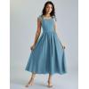 image:imageScarlet Darkness Women Renaissance Corset Dress Square Neck Cottagecore Fishbone SundressDusty Blue