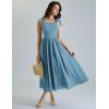 image:imageScarlet Darkness Women Renaissance Corset Dress Square Neck Cottagecore Fishbone SundressDusty Blue
