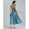 image:imageScarlet Darkness Women Renaissance Corset Dress Square Neck Cottagecore Fishbone SundressDusty Blue