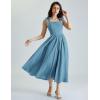 image:imageScarlet Darkness Women Renaissance Corset Dress Square Neck Cottagecore Fishbone SundressDusty Blue