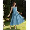 image:imageScarlet Darkness Women Renaissance Corset Dress Square Neck Cottagecore Fishbone SundressDusty Blue