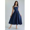image:imageScarlet Darkness Women Renaissance Corset Dress Square Neck Cottagecore Fishbone SundressNavy