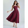 image:imageScarlet Darkness Women Renaissance Corset Dress Square Neck Cottagecore Fishbone SundressWine