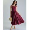 image:imageScarlet Darkness Women Renaissance Corset Dress Square Neck Cottagecore Fishbone SundressWine