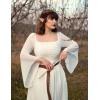 image:imageScarlet Darkness Women Renaissance Costume Bell Sleeve Off Shoulder Maxi Medieval Dress White XXL