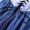 image:imageScarlet Darkness Women Renaissance Costume Floral Lace Up Bell Sleeve Peasant Medieval Fairy DressCobalt Grape