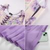 image:imageScarlet Darkness Women Renaissance Costume Floral Lace Up Bell Sleeve Peasant Medieval Fairy DressLavender Iris
