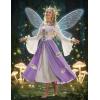 image:imageScarlet Darkness Women Renaissance Costume Floral Lace Up Bell Sleeve Peasant Medieval Fairy DressLavender Iris