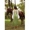 image:imageScarlet Darkness Women Renaissance Costume Floral Lace Up Bell Sleeve Peasant Medieval Fairy DressParrot Green